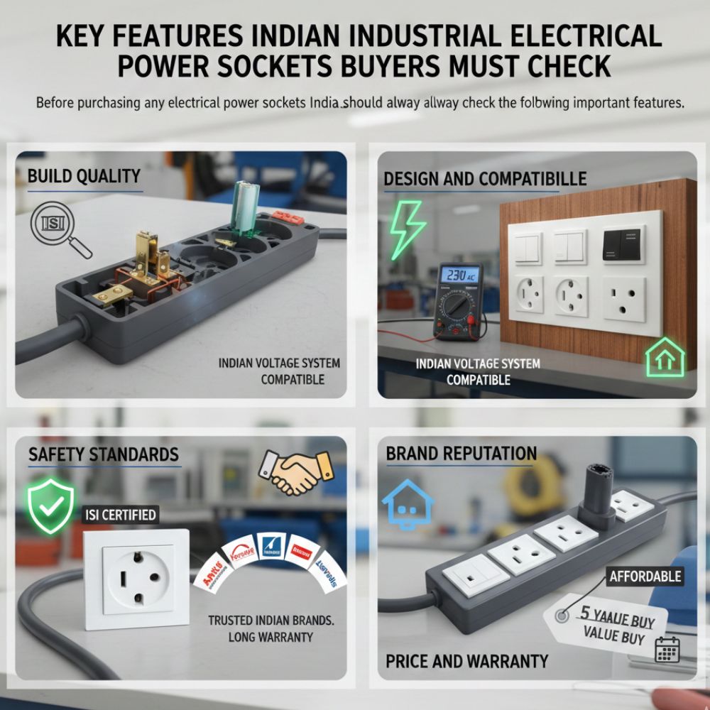 Key Features Indian Industrial electrical power sockets Buyers Must Check