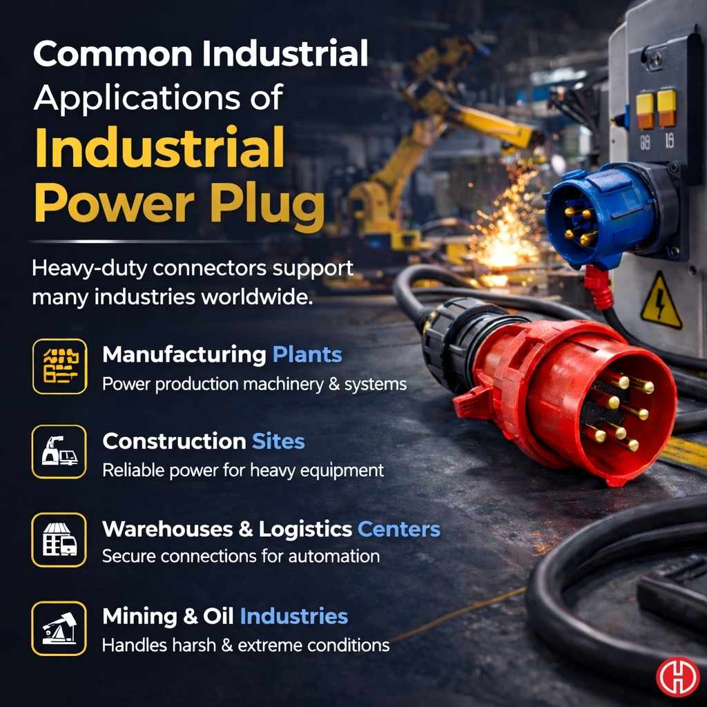 Common Industrial Applications of Industrial Power Plug